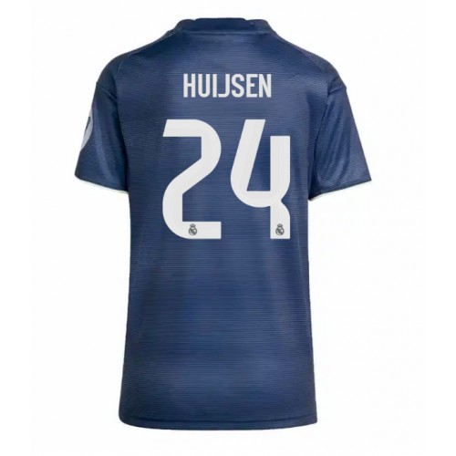Stroje piłkarskie Real Madrid Dean Huijsen #24 Koszulka Wyjazdowej dla damskie 2025-26 Krótki Rękaw